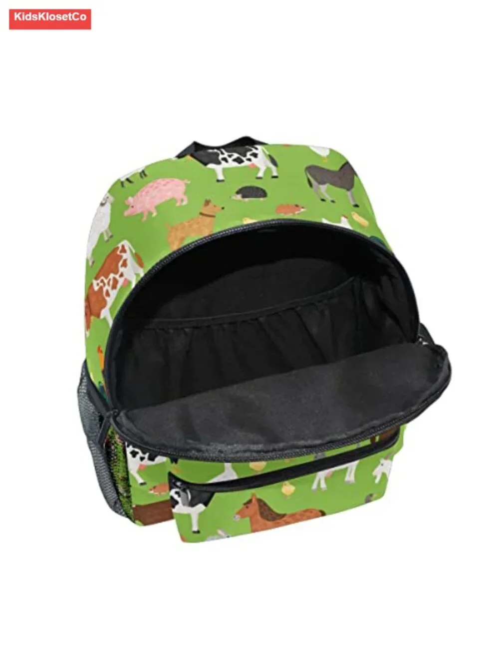 Toddler Farm Animal Backpack with Safety Whistle for School Daycare